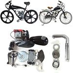 Bicycle Engine Kit 49cc 4 Stroke Petrol Gas Motor Engine Kit Fit Most 26" - 28' Wheel Bike by Amebee for Bicycle Mountain and Road Bike Gas Motorized Motor Bike (49cc Four Stroke Chain Type)