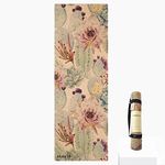 SCORIA | The Botanicals Cork Yoga Mat | 4.5mm | Non-Toxic, Eco-Friendly, Natural, with Carrying Strap