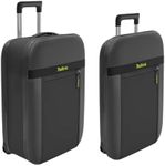 ROLLINK Flex Aura Premium Collapsible Suitcase - Fully Collapsible, Hardshell, Silent, Coated Wheels for Smooth Gliding, Scratch, Water & Impact Resistant, Noir, Carry-On 21-Inch (10.5 Gal packing volume)