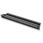 Cable Matters Rackmount or Wall Mount 1U 24 Port Keystone Patch Panel with Support Bar (Blank Patch Panel for Keystone Jacks/Keystone Panel)