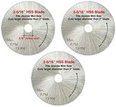 3 Pack 2 5/16" x 100T x 3/8" HSS Saw Blades -for Mini Miter Cut Off Chop Saw for Jounjip, Anaconda, Drill Master Benchtop Saws by JOUNJIP