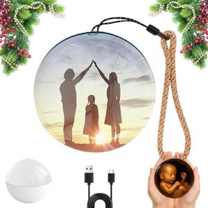 2026 Dream Sphere & Memory Sphere with WiFi, 2.7" 3D Video Display for Photos & Videos, Personalized Digital Keepsake for Birthdays, Anniversaries, Any Occasion (White)