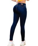 ARANZA Butt Lifting Jeans for Women Mid Rise Colombian Jeans Skinny Levanta Cola Pantalones Colombianos Levanta para Mujer, Blue, 3