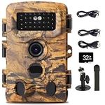 Trail Camera, 36MP 1080P Game Camera with Night Vision, 0.2s Trigger Time Motion Activated 120°Wide Camera Lens, IP66 Waterproof Hunting Camera for Outdoor Wildlife Surveillance