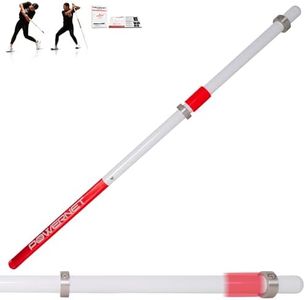 PowerNet Combo PVC/Click Stick Baseball Swing Trainer | Interchangeable Attachments Also for Softball | Training Bat for Creating Maximum Bat Speed at Contact