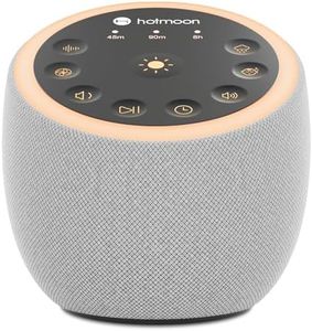 Hotmoon Sound Machine for Sleep, Cocoon 2 White Noise Sound Machine with 40 Non-Looping Sounds, Dual-Speaker & Timer, 8 Night Light, Pink Brown Green Noise for Sleeping Adults, Office Privacy, Plug-in