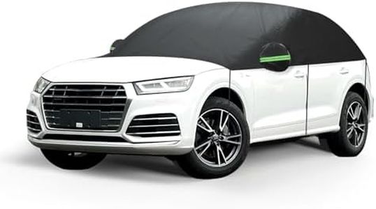 TUDEAO Half Car Cover for Sedans & SUVs, All-Season Windshield Snow Cover, Winter Windshield Covers for Cars, Thickened Full-Window Coverage, Winter Car Accessories