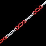 Efficacy Red & White PVC Chain for Road,Barrier,Safety Traffic Cones, Barricades Etc (Pack of 10 Meters) (Design -"S" Type)1 Pc