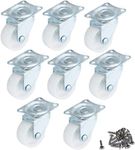 HOWDIA Caster Wheels 1" Swivel Casters with Rubber Base Ball Bearing Trolley Wheels, 8PCS