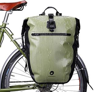 Huntvp 27L Bike Pannier Bag Backpack Multifunctional Bicycle Bag Cycling Bicycle Rear Seat Trunk Pack Bag Bike Saddle Bag Backseat Pack Bag(Army Green)