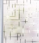 Homein Window Film Privacy, Frosted Window film Cross Pattern Static Cling No Glue Self Adhesive Glass Film Anti UV Removable Opaque Window Film for Home Bathroom Office, 44.5 x 200 cm