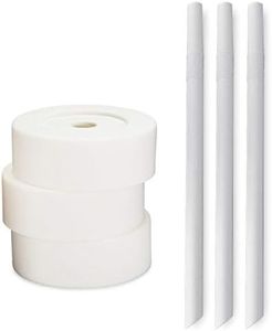 All About Juicing Straw Lids - for VAS Exclusive Glass Water Bottles - Silicone, Reusable Caps - Glass Tumbler - Juicing, Smoothies, Kombucha, Tea, Waters (3 Pack Lids with Straws)