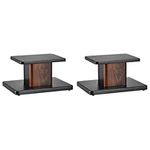 MECCANIXITY Wood Speaker Stands, 2 Pack 5.9 Inch (15cm) Universal Speaker Stand Hollowed Stands Enhanced Audio Listening for Home Theaters Cinema