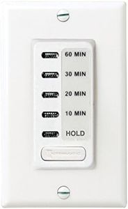 Intermatic EI210W Electronic 10, 20, 30, 60 Minute Auto-Off Timer - Easy Operation, Silent Functionality, Easy Installation, White Finish - Versatile Home Timer Switch for Lights, Fans, Appliances