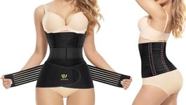 PLETHEON Post Pregnancy Belt For Belly, Waist & Pelvis Slimming belt For After Delivery C-Section Abdomen belt Postpartum Stomach Wrap Abdominal belt (Free size) (Black)