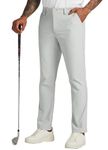 Willit Mens Golf Pants Stretch Dress Pants Quick Dry Work Business Slacks Casual Pants with Pockets Light Gray 30W x 30L