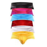 Uneihoiz Men's Comfort Soft Underwear Breathable Holes Design Briefs Pack of 6 Assorted Large