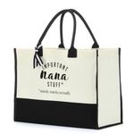 FORBIDDEN PAPER Gifts Tote Bag Important Stuff Tote Gift Gifts Birthday for Shopping Bag Grocery Bag Utility Tote, White3, 17 x 7.9 x 12.6 inches