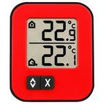 La Crosse Technology 30.1043.5 Digital Indoor and Outdoor Thermometer, Small, Red