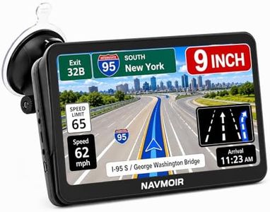 Truck GPS Navigation 9" for Truck & RV Drivers – Custom Routing by Size & Weight, Free Lifetime Map Updates, Voice Directions, Speed Alerts, Lane Assist, Offline GPS System