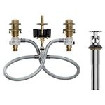 Moen Brass Widespread Bathroom Sink Faucet Rough-In Valve with Drain Assembly, Featuring M-PACT Technology, 9000