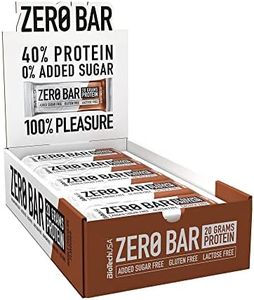 BioTechUSA Zero Bar Protein Snack | Faible teneur en sucre et sans lactose | Texture croustillante | Saveurs délicieuses, 20 * 50 g, Double Chocolat