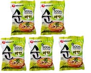 Nongshim Nong Shim Soon Veggie Ramyun Noodle Soup, 5 Pack, 19.75 oz ℮ 560 g