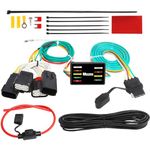 MECMO 56407 4-Pin Trailer Wiring Harness for 2018-2023 Jeep Wrangler JL/JLU, 2020-2023 Jeep Gladiator JT, 19-23 Jeep Wrangler Unlimited, Towing Hitch Wiring for JL Trailer Light Connect