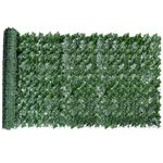 Artificial Ivy Fence 39" X 118" Garden Fencing Ivy Hedges Decoration Panels,Expandable Faux Vine Leaf Privacy Fence for Patio Deck Indoor Wall Outdoor Wedding Decor (Green)