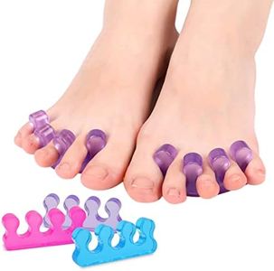 SUNFATT Toe Separators for Pedicure,Toe Separators for Nail Polish,Pedicure Toe Spacers,Toe Spacers use for separation of toenails or nails,Soft Gel Toenail Spacers Pedicure Kit.(6pcs)