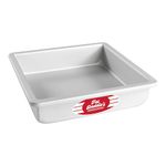 Fat Daddio's Square Cake Pan, 8 x 2 Inch, Silver