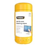 Fellowes 200 Screen Wipes Tub for Home and Office - Monitor/Laptop/iPad/Mobile Phone/Tablet Cleaning Wipes - Multi Pack of 6 - Amazon Exclusive