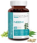 Biovitalia Plant Based Neem 1000mg Capsule for Men & Women | Dietary Supplement | Support Healthy Skin | Supports Detoxification - 60 Vegan Capsules