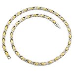 Magnetic Necklace for Women Men, 21.5inch Pure Titanium Gradually Gold Effective Magnetic Necklace, Magnetic Jewelry