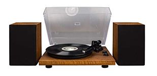 Crosley C62 Belt-Drive Bluetooth Turntable System with Included Speakers, Walnut