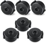 6pcs Quick Release Cymbal Nuts, 8mm Cymbal Mate Nut Black Plastic Cymbal Lock Nut for Percussion Drum Kit Jazz Drum Parts Accessories