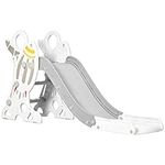 Qaba Toddler Slide Indoor for Kids 1.5-3 Years Old, Space Theme Climber Slide Playset, Grey