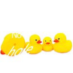 Rubber Funny Ducks/Duckies Waterproof No Bebe Noise Bath Toy Without Hole or with No Hole Student Office Desktop Decor IT Programmer Funny Partner Rubber Duckies in Bulk