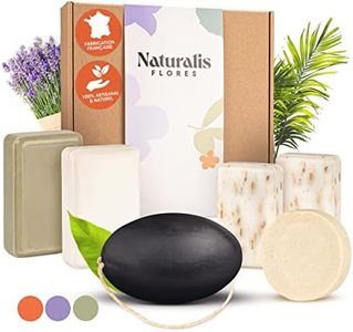 6 Saponi Biologici e Shampoo Solido - Saponi Artigianali Naturali per Corpo, Viso, Mani - Prodotti in Francia - Ideale per la pelle sensibile - 100% Riciclabile - Confezione Regalo