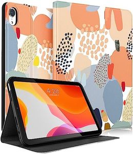 Uppuppy for for iPad Mini 7 A17 Pro 2024/iPad Mini 6 2021 8.3 Inch for iPad Mini 6th/7th Generation Case Kids Cute Folio Women Teen Girls Abstract Cover for Apple Mini 6/7 A2567 A2568 A2569