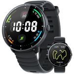 Parsonver Smart Watch Built-in GPS, 5ATM Swimming Smartwatch for Pool/Open Water, Fitness Watch with AMOLED Display, Heart Rate Sleep Monitor, 100+ Sports,Message Notification (Black, 42 mm)