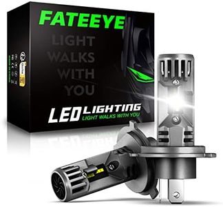 FateEye H4 LED Headlight Bulbs, 16000 Lumens 600% Super Bright H4 LED Bulbs, 70W 6500K Cool White LED Headlight Conversion Kit IP68 Waterproof, Pack of 2 (H4)