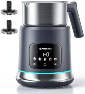AMZCHEF 5-in-1 Milk Frother and Steamer 21oz/600mL, Space Grey