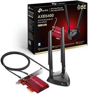 TP-Link Archer TXE75E AXE5400Mbps Scheda di Rete Wireless WiFi 6E PCIe per PC Fisso, Bluetooth 5.3, Staffa a Basso Profilo, Tri-Band (6 GHz/5 GHz/2.4 GHz), WPA3, Supporta Windows 10/11
