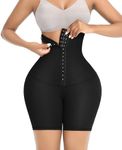 FeelinGirl High Waist Body Shaper Shorts Shapewear for Women Tummy Control Waist Cincher Thigh Slimmer Panties Girdle Black