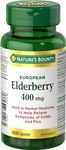 Nature's Bounty Elderberry 400 Mg, Help relieve symptoms of colds and flus, 100 Capsules