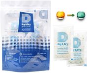 Dry & Dry 20 Gram [10 Packets] Silica Gel Food Safe Orange Indicating(Orange to Dark Green) Mixed Silica Gel Packs Desiccant - Food Safe Silica Packets for Moisture Absorber Silica Gel Packets