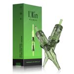 INKin Tattoo Cartridge Needles 1RL, Single Cartridges Needles #08 Round Liner 0.25MM Bugpin Disposable Tattoo Needles With Precise Positioning And Professional Membrane 20Pcs -REVO