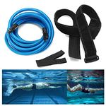 Ledeak Swimming Resistance Belt, Swim Training Belt Stationary Swim Bungee Training Rope Strength Training Cords Resistance Bands, Swim Harness Static Swimming Belt for Adult Kids Beginners