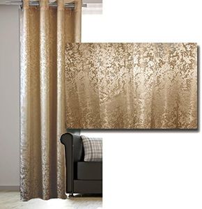 JEMIDI Rideau Opaque - 1x Rideau à œillets en métal pour fenêtre Salon Chambre Bureau - Rideau Opaque 245 x 140 cm Isolant Protection Froid Vent